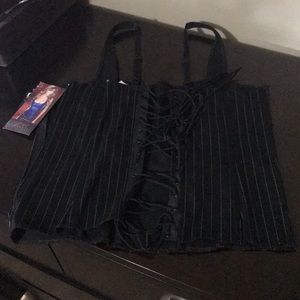 Pinstripe corset